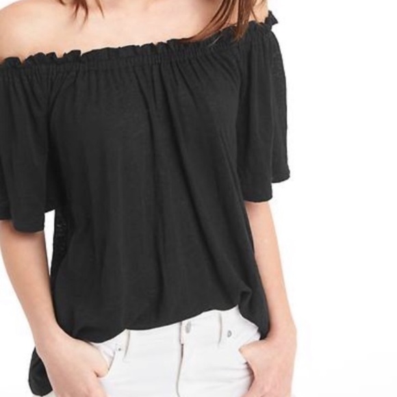 cute black off the shoulder tops